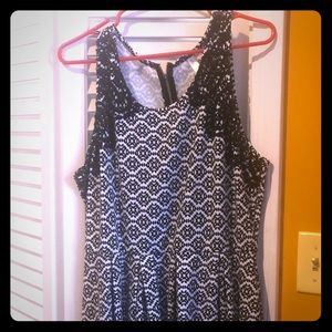 Black and White A-Line Dress